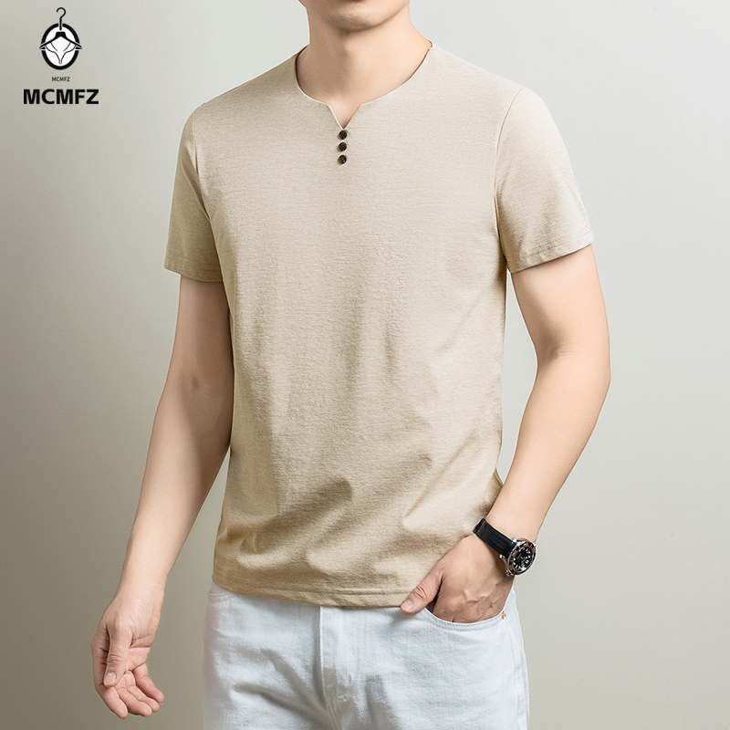 남성용 기본 헨리 티셔츠 캐주얼 비즈니스 사무실 일상  - Golf Tees 리뷰 및 가격